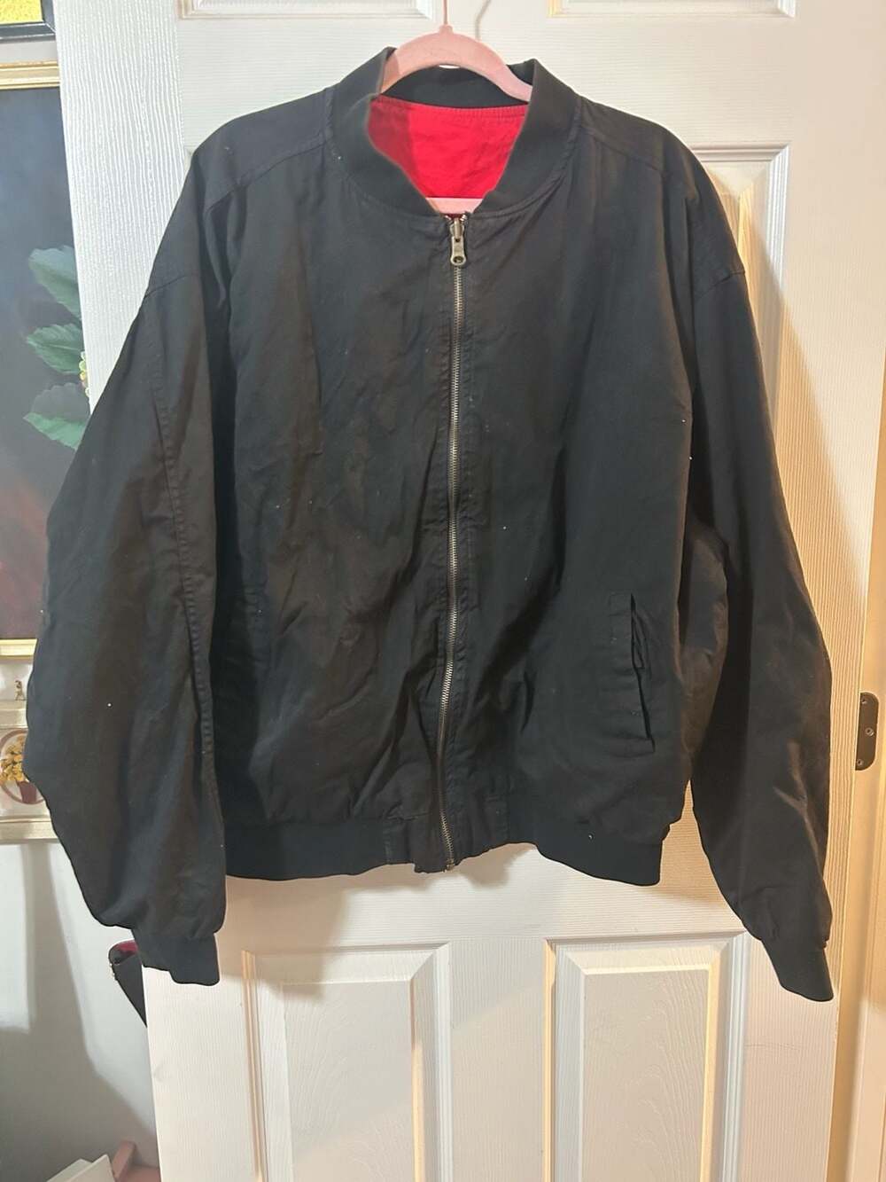 Marlboro Reversible Bomber Jacket Black Red XXL